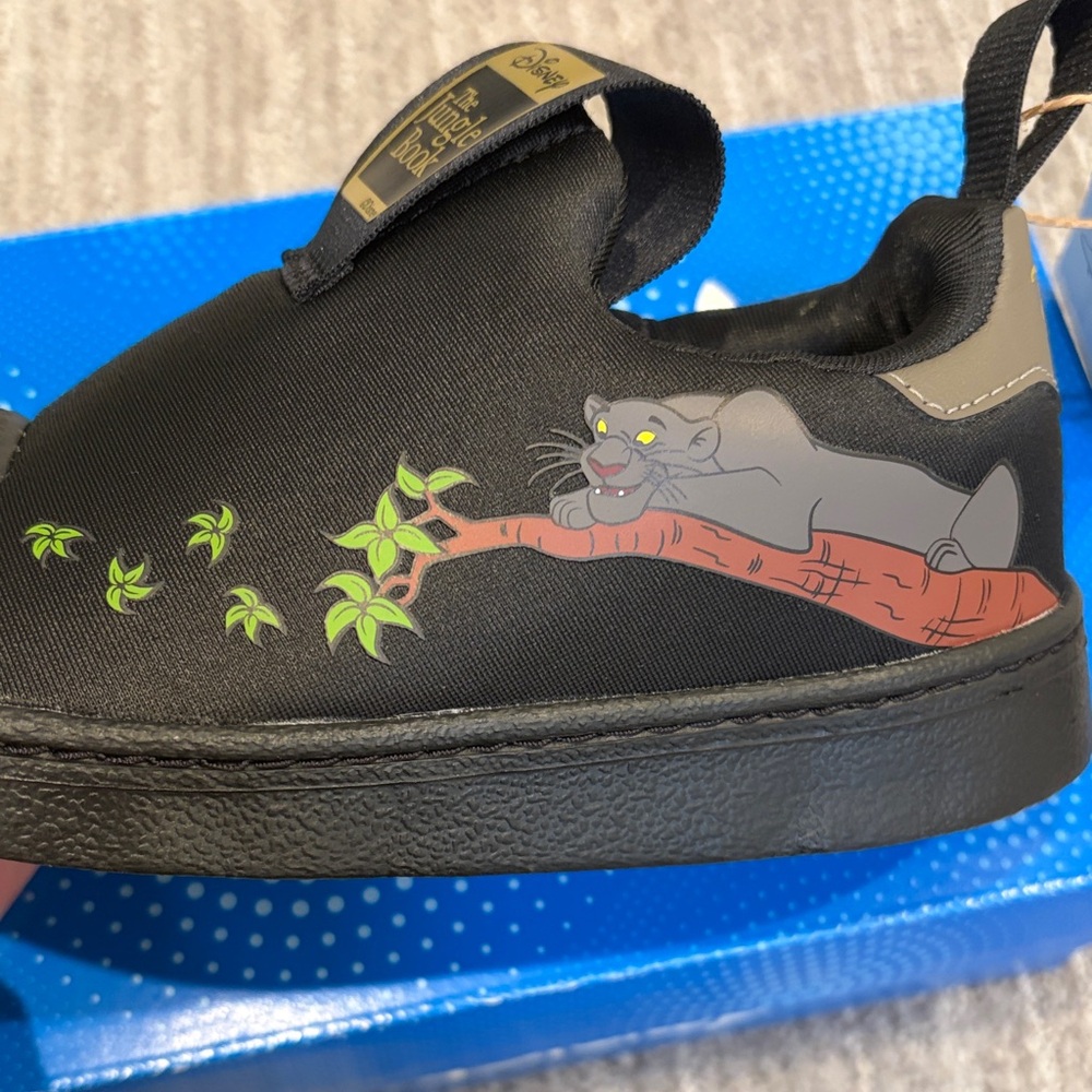 NIB Adidas Kids Disney Jungle Book Superstar 360 Black Sneakers - Picture 6 of 6